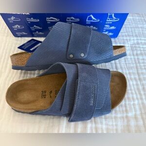 NWT Birkenstock Kyoto Suede Embossed Sandals Size 39 Medium/Narrow